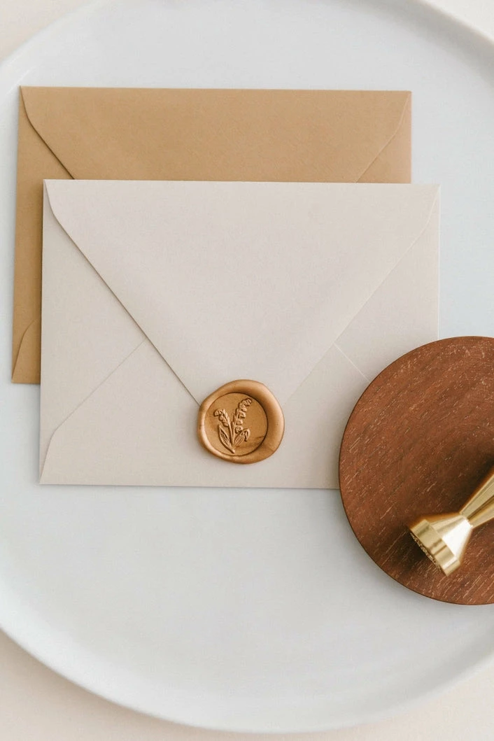 Lily Of The Valley Brass Handle Wax Seal Set 2 Lily Of The Valley Brass Handle Wax Seal Set - Image 2