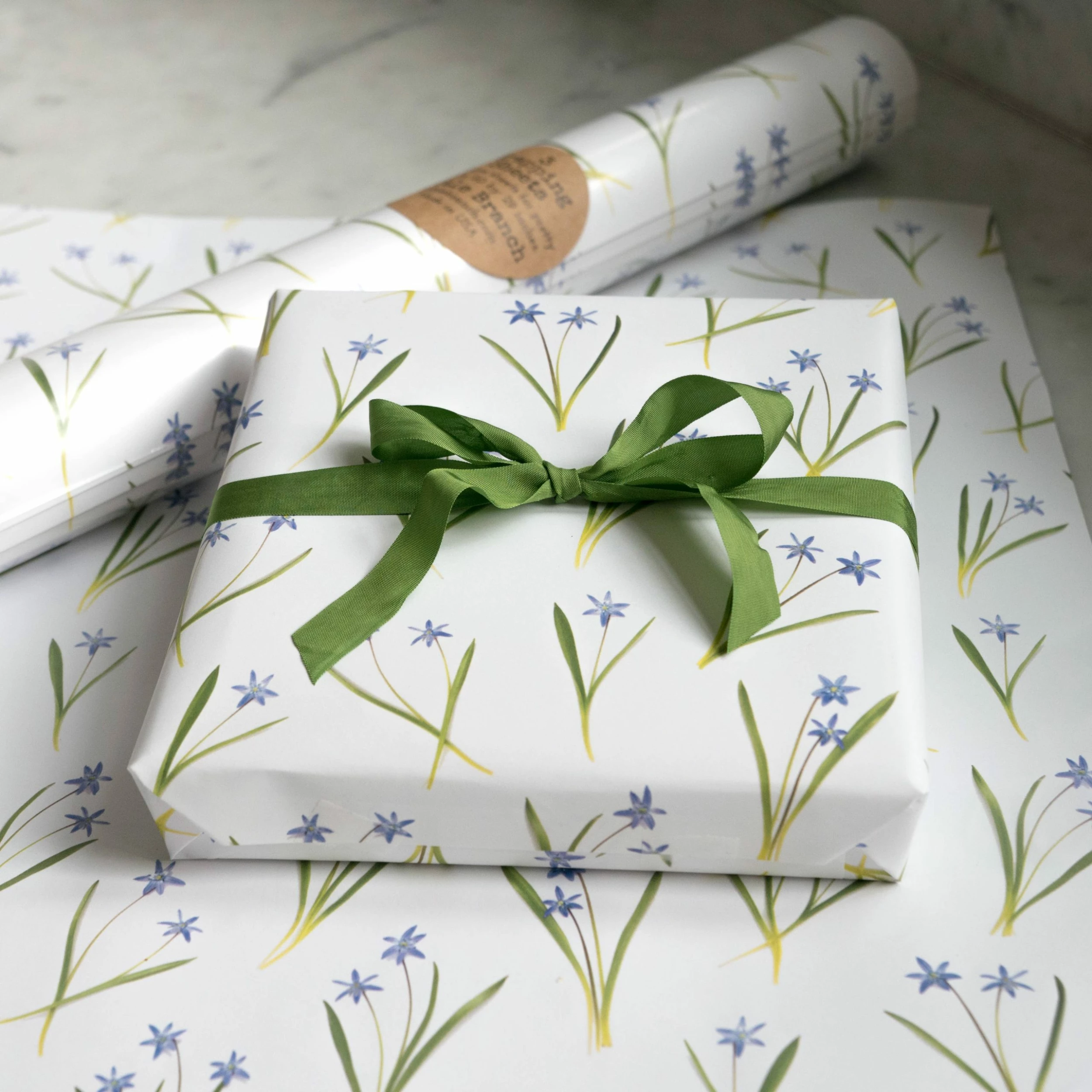 Blue Spring Flowers | Gift Wrap 2 Blue Spring Flowers | Gift Wrap - Image 2