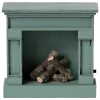 Maileg Miniature Fireplace | Vintage Blue