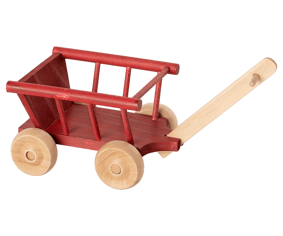 Maileg Dusty Red Wagon | Micro 1 Maileg Dusty Red Wagon | Micro