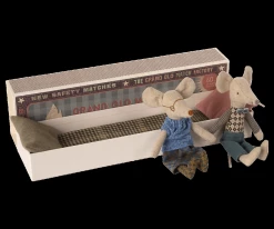Maileg Grandma And Grandpa Mice In Matchbox
