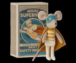 Maileg Super Hero Little Brother Mouse In A Matchbox