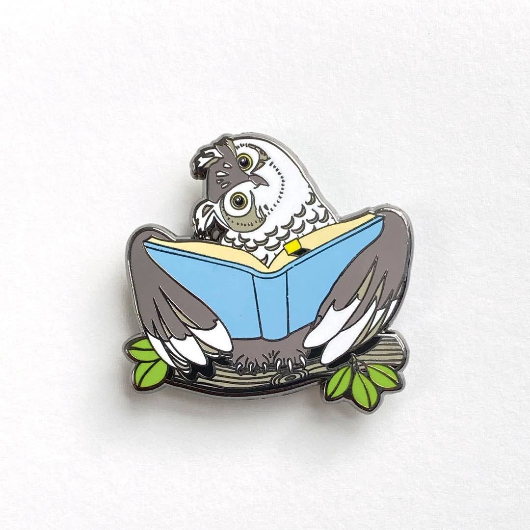 Reading Owl | Enamel Pin 2 Reading Owl | Enamel Pin - Image 2
