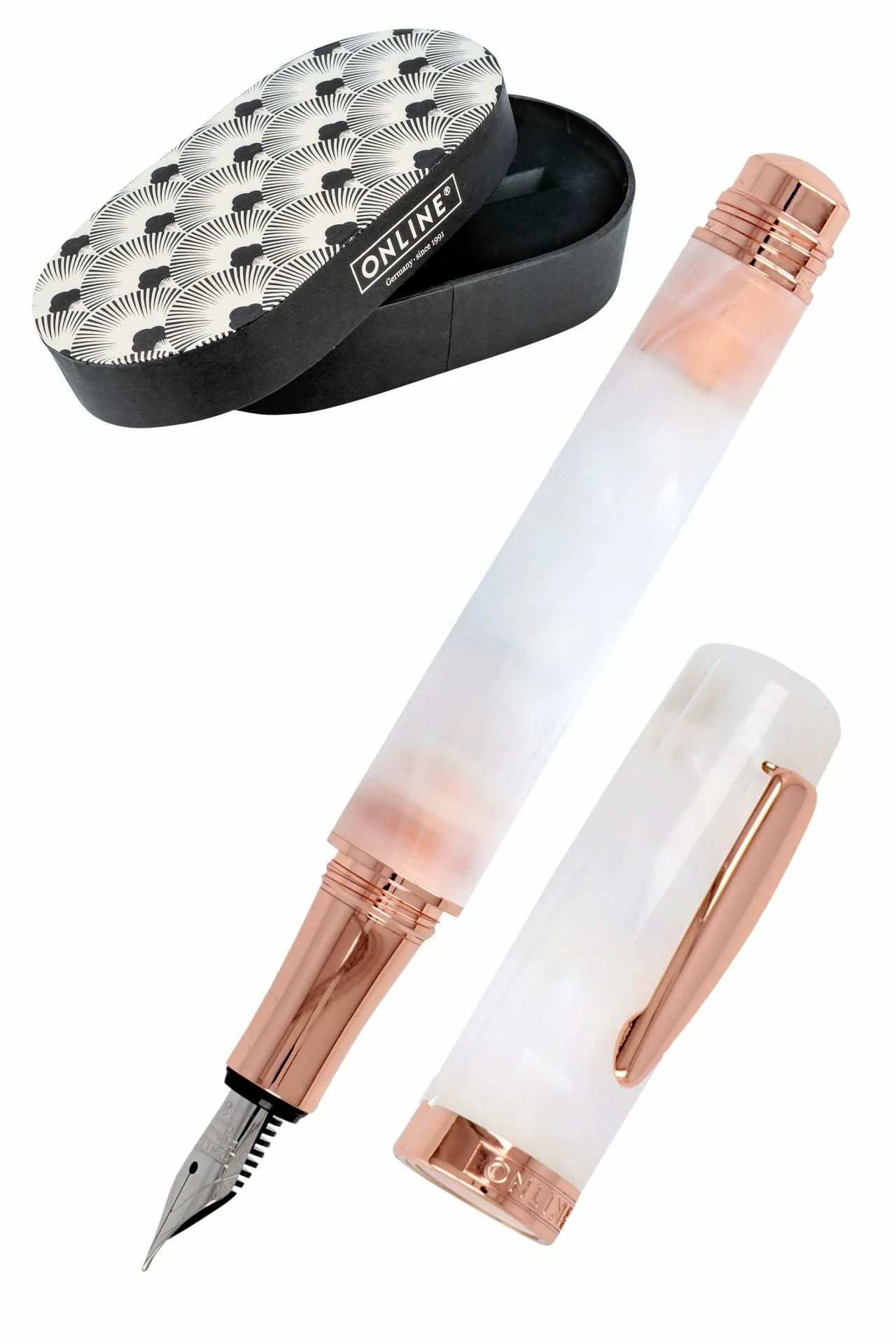 Bohemian Art Fountain Pen | White Rose 2 Bohemian Art Fountain Pen | White Rose - Image 2