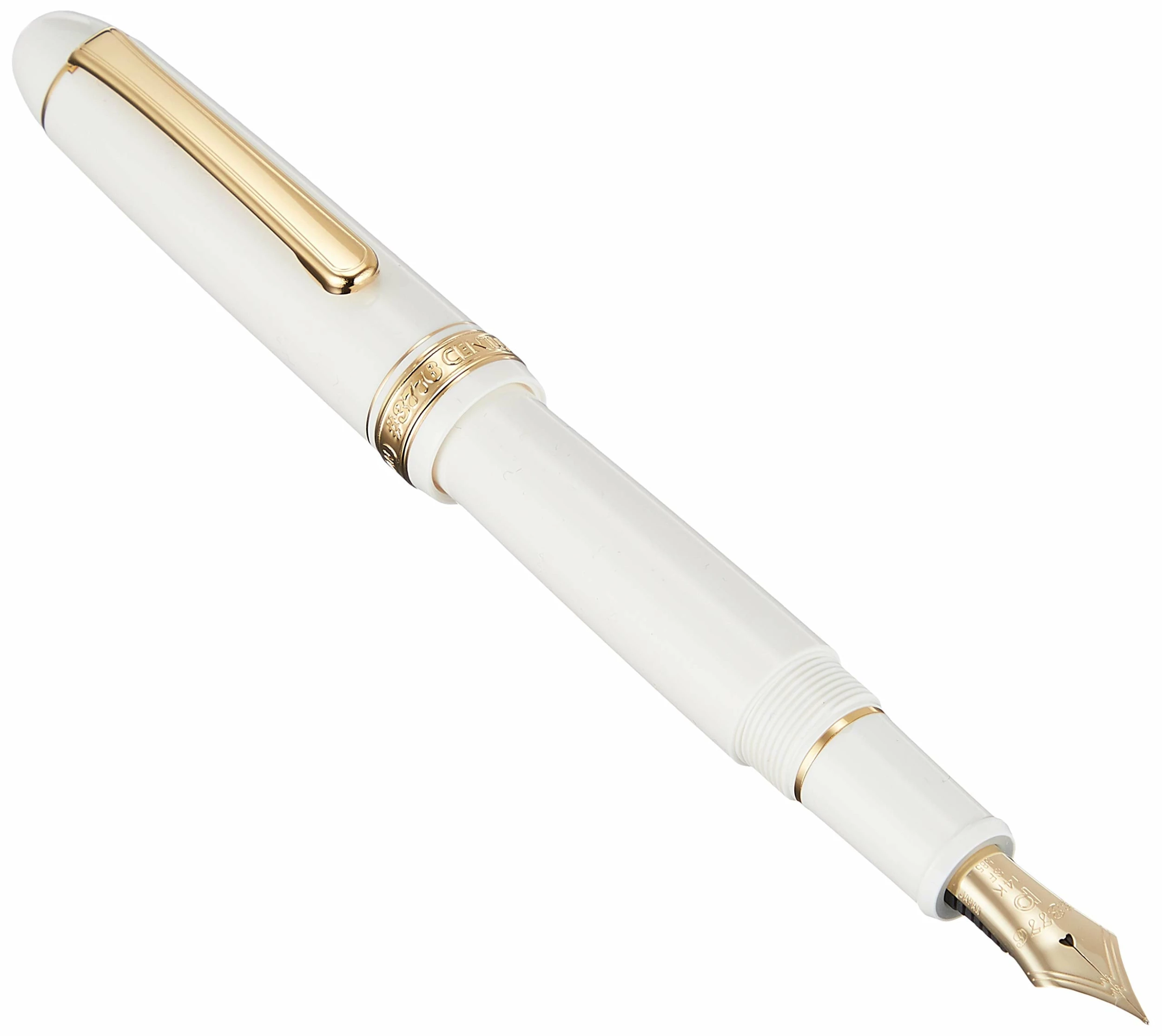 Platinum 3776 Century Chenonceau White Fountain Pen With Gold Trim 3 Platinum 3776 Century Chenonceau White Fountain Pen With Gold Trim - Image 3