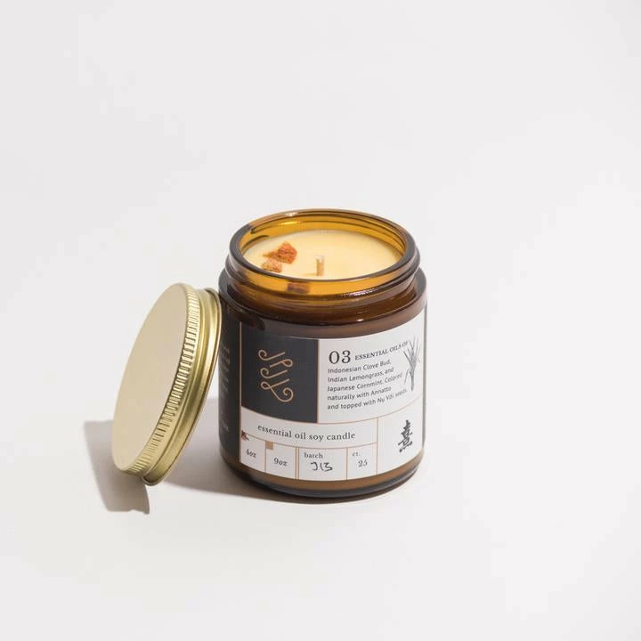 03 Citrus Peels And Indian Lemongrass Essential Oil Soy Candle 2 03 Citrus Peels And Indian Lemongrass Essential Oil Soy Candle - Image 2