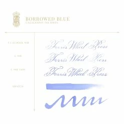 Borrowed Blue | Calligraphy Ink -tool Sales Ferris Wheel Press 2023 Writing Sample Borrowed Blue 2400x2400 ea06111f 1ddf 4042 b41a 597bc2728146