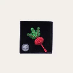 Beetroot Hand-Embroidered Pin