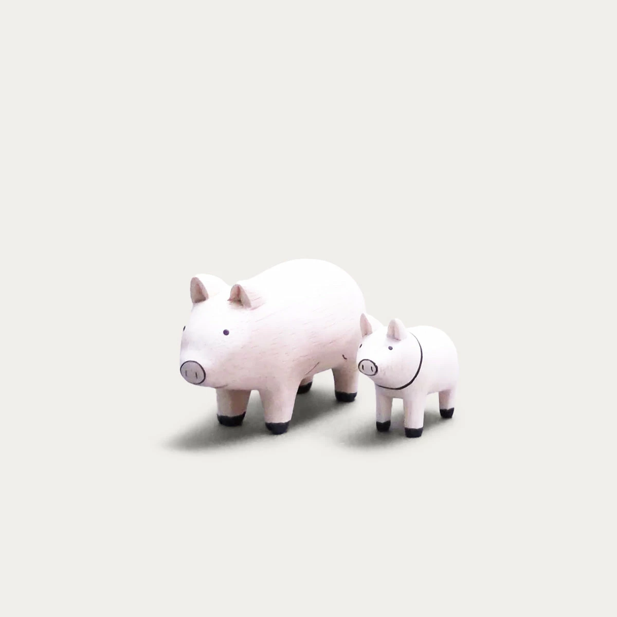 Pig Pair Wooden Animal 1 Pig Pair Wooden Animal