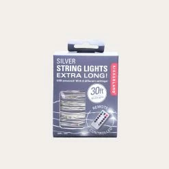 KIKKERLAND Extra Long Silver String Lights