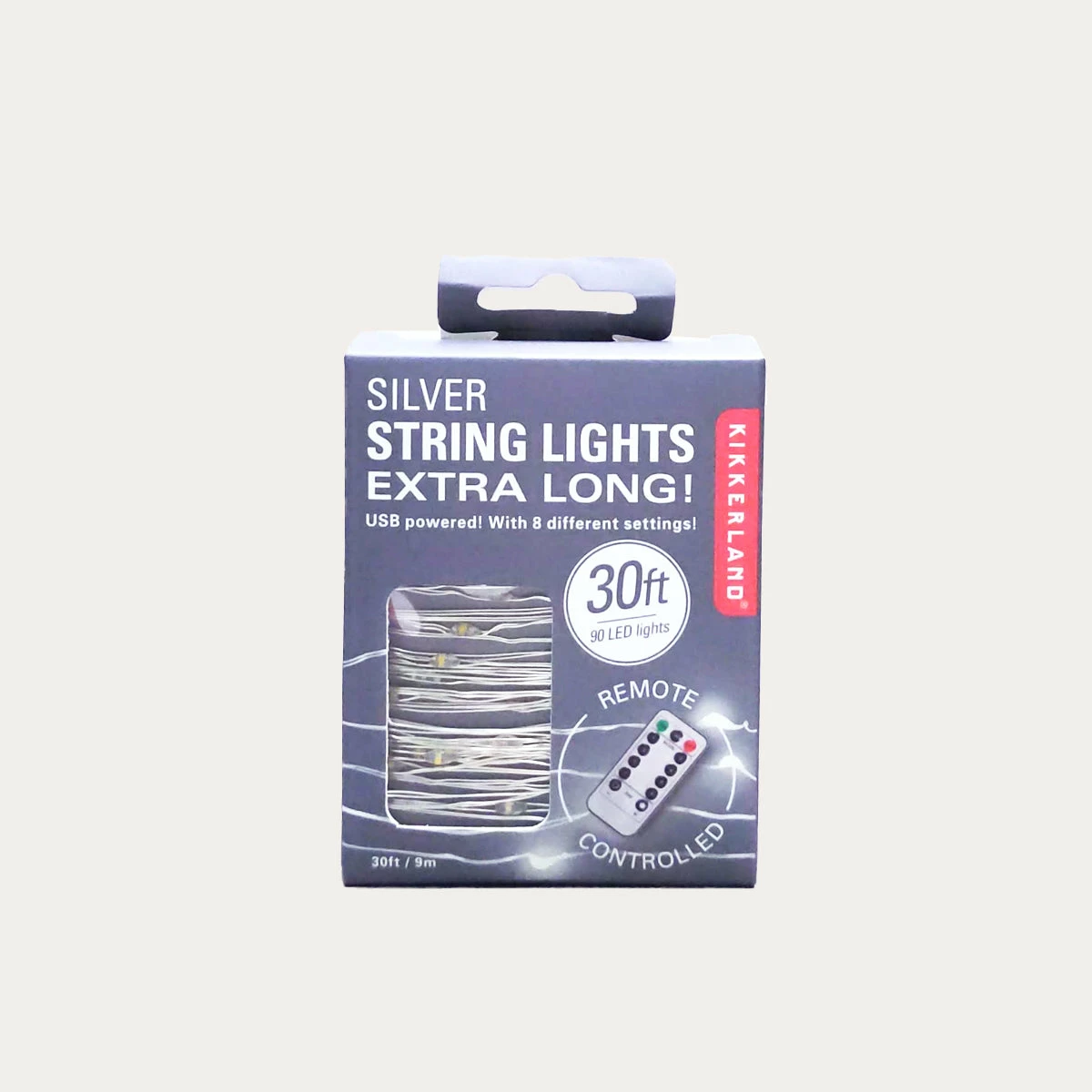 KIKKERLAND Extra Long Silver String Lights 1 KIKKERLAND Extra Long Silver String Lights