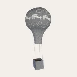 Airplanes & Clouds Hot Air Balloon Mobile | Grey & White