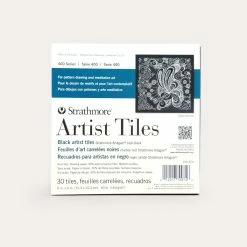 Coal Black Artist Tiles