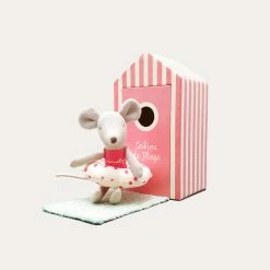 Maileg Little Sister Mouse In Beach Cabin
