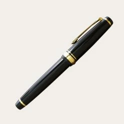 Pro Gear Slim Fountain Pen | Black With Gold Trim