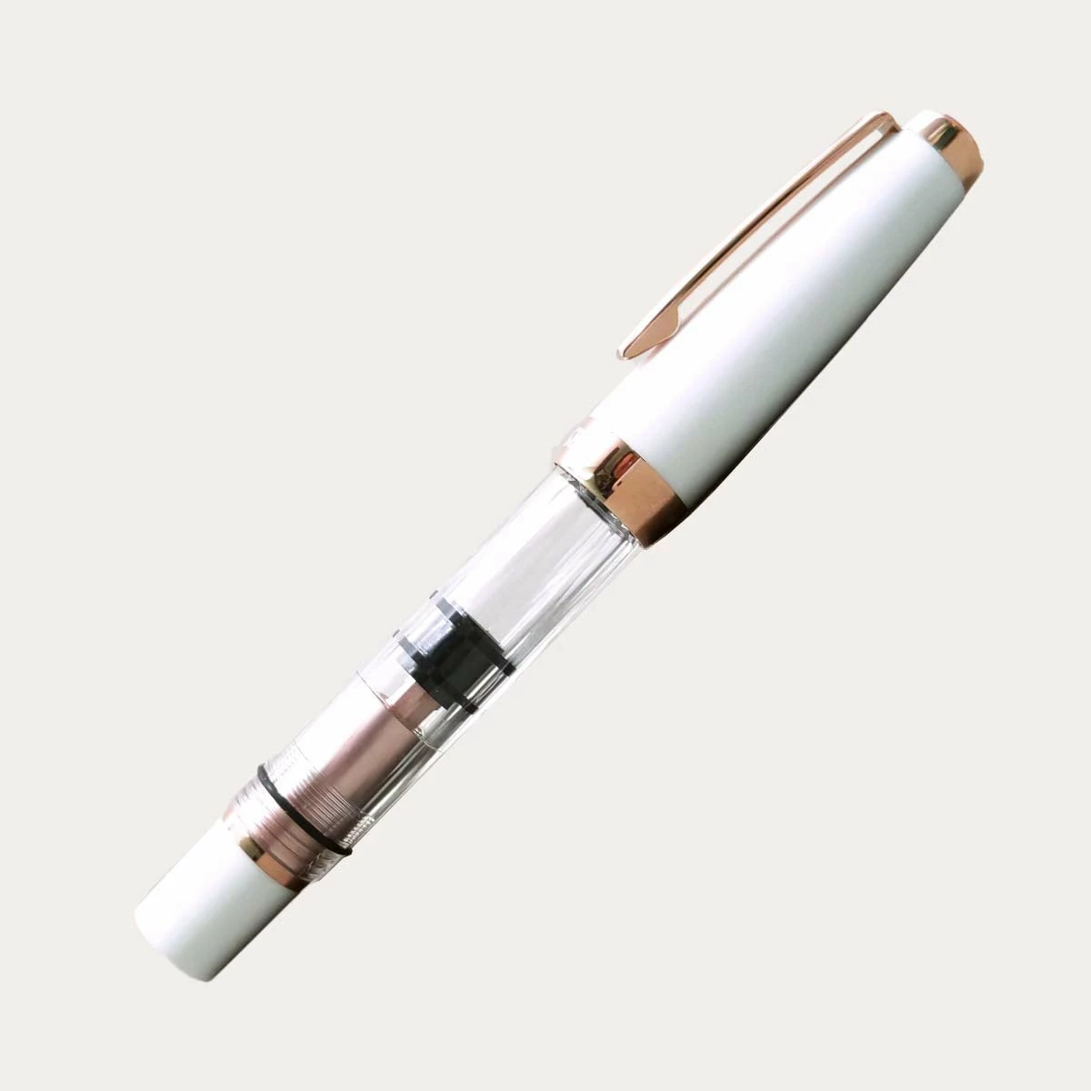 Diamond Mini Fountain Pen | White Rose Gold V2 1 Diamond Mini Fountain Pen | White Rose Gold V2