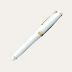 Pro Gear Slim Fountain Pen | White With Gold Trim