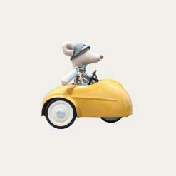 Maileg Yellow Mouse Car With Garage