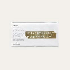 Brass Template Bookmark | Number