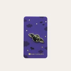 Black Owl | 18K Gold-Plated Enamel Pin