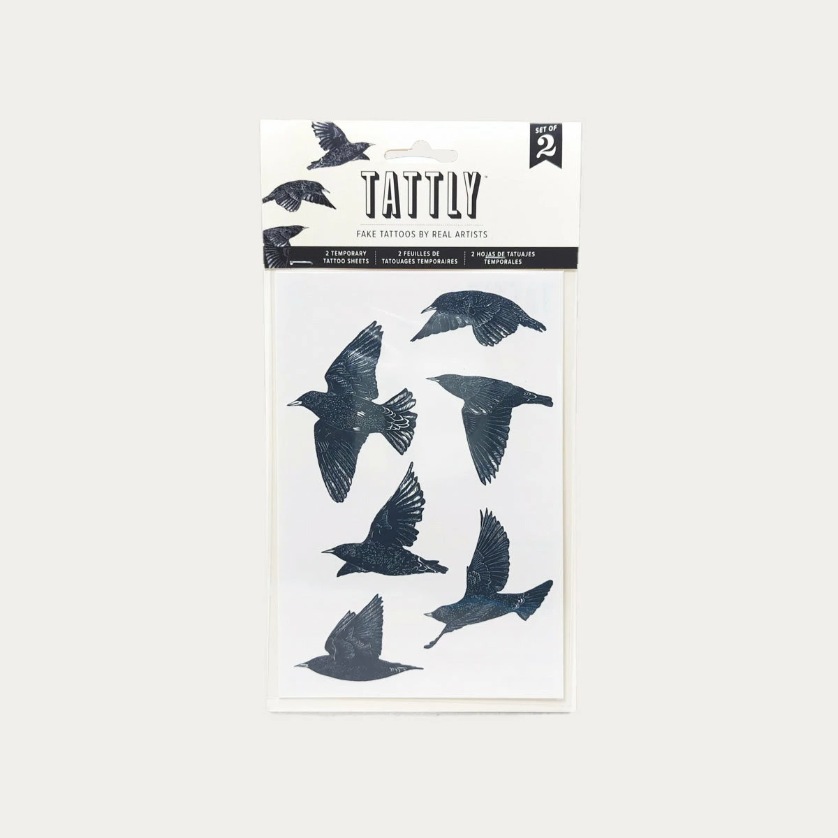 European Starlings | Temporary Tattoo Sheet | Set Of 2 1 European Starlings | Temporary Tattoo Sheet | Set Of 2