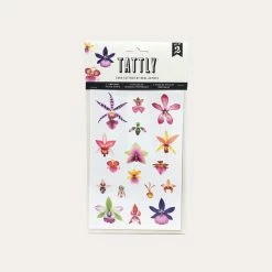 Orchid | Temporary Tattoo Sheet | Set Of 2
