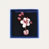 Cherry Blossom Hand-Embroidered Brooch Pin