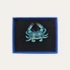 Jimmy Blue Crab Hand-Embroidered Brooch Pin