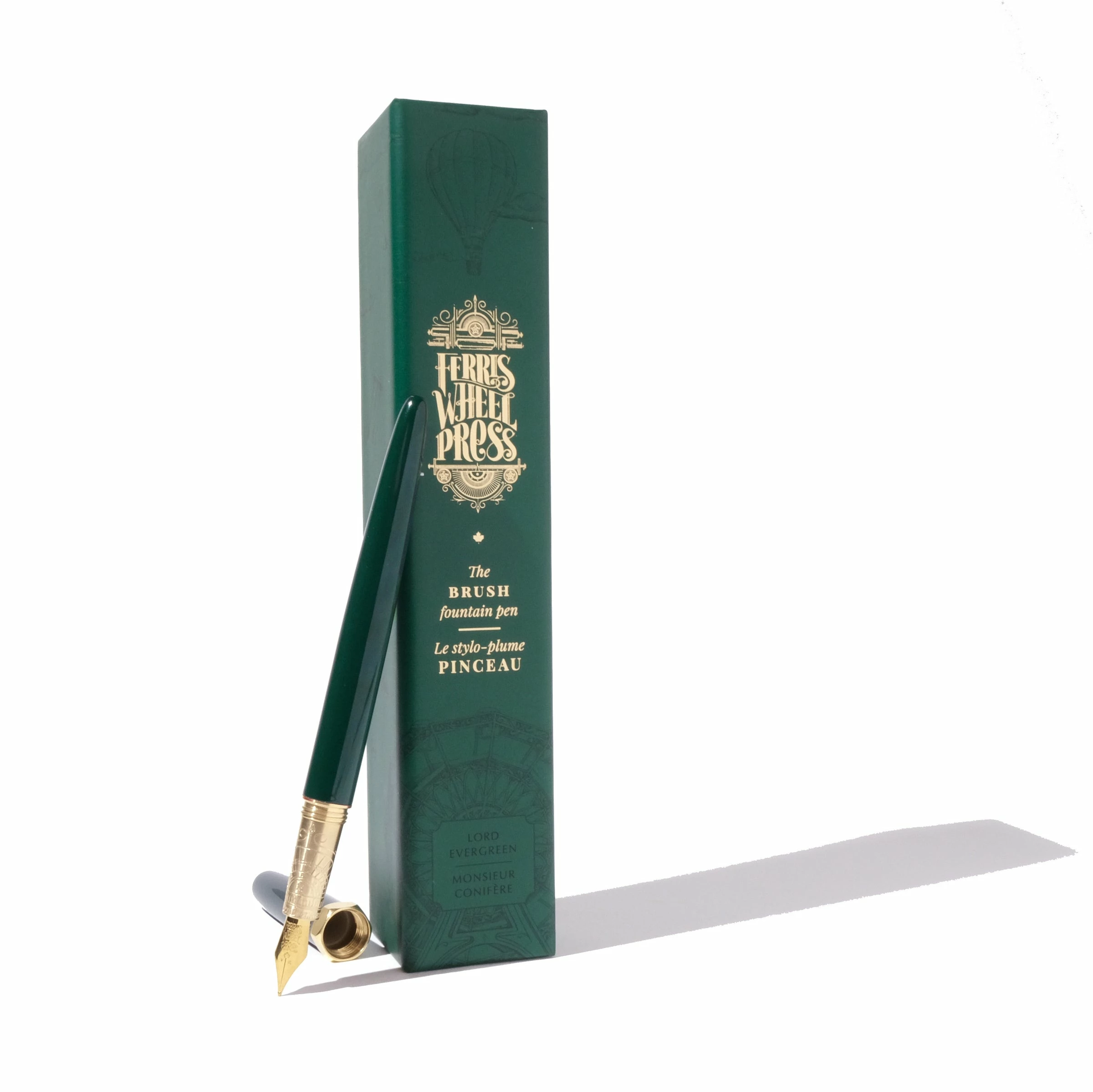 Lord Evergreen Brush Fountain Pen | Gold-Plated Fine Nib 2 Lord Evergreen Brush Fountain Pen | Gold-Plated Fine Nib - Image 2