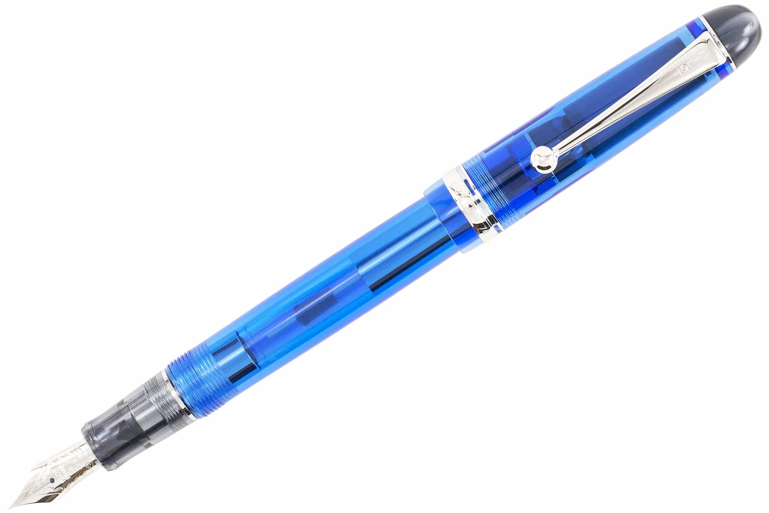 Pilot Custom 74 Fountain Pen | Transparent Blue 3 Pilot Custom 74 Fountain Pen | Transparent Blue - Image 3