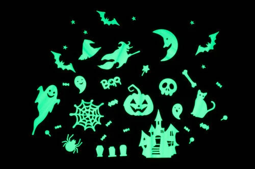Halloween Town Glow In The Dark Stickers * 2 Halloween Town Glow In The Dark Stickers * - Image 2