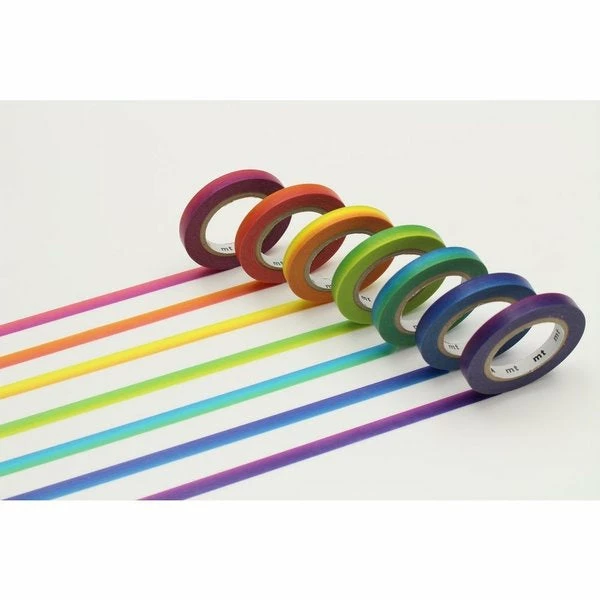 Rainbow | Slim Washi Tape | Set Of 7 2 Rainbow | Slim Washi Tape | Set Of 7 - Image 2