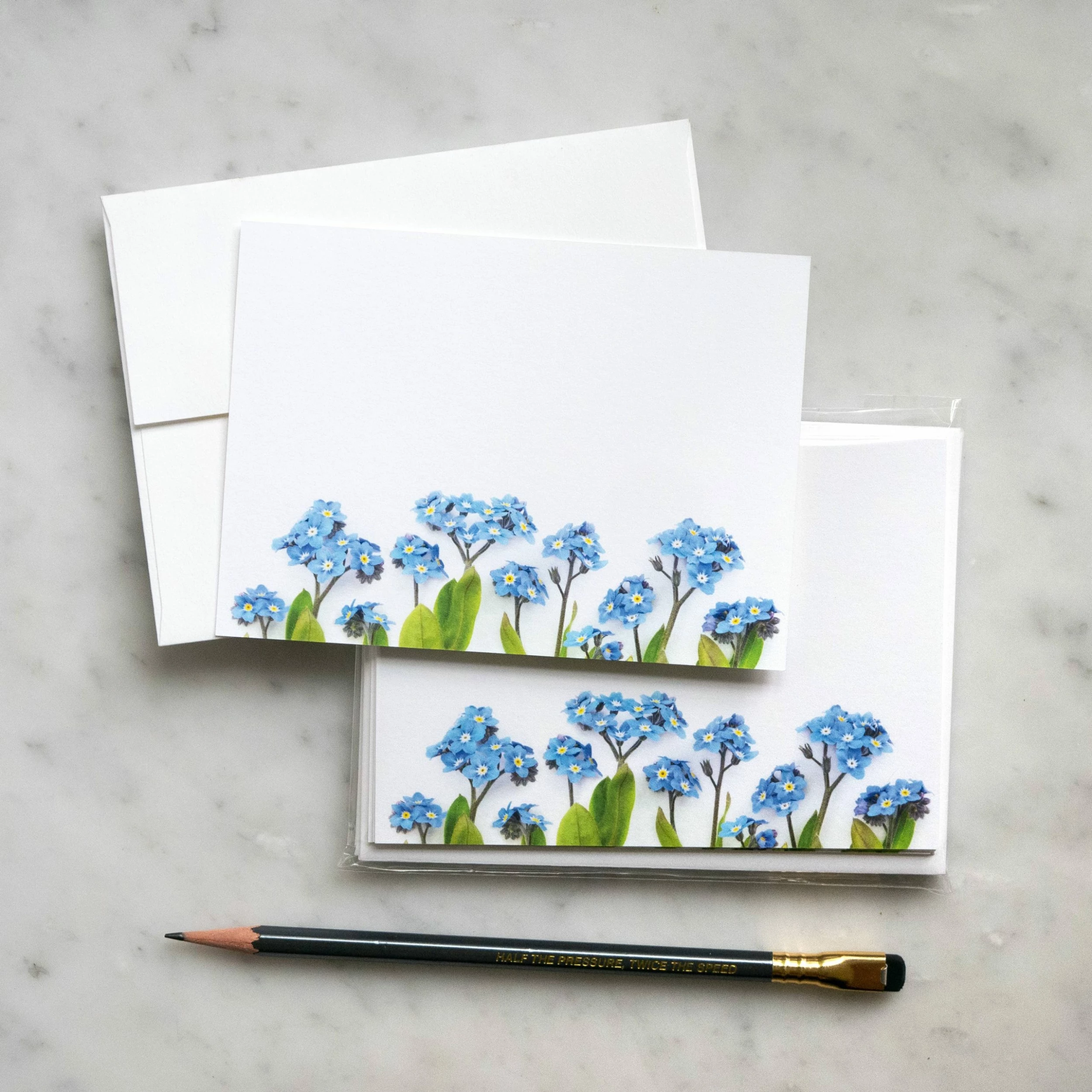 Blue Forget-me-not | 8 Flat Card Set 2 Blue Forget-me-not | 8 Flat Card Set - Image 2