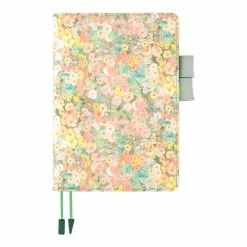 Hobonichi Techo A5 Cousin Cover | Liberty Fabrics: Hollyhocks Orange