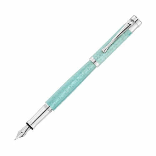 Tango Imagination Sterling Silver Fountain Pen | 18k Gold Nib | Brilliant Aquamarine 5 Tango Imagination Sterling Silver Fountain Pen | 18k Gold Nib | Brilliant Aquamarine - Image 5