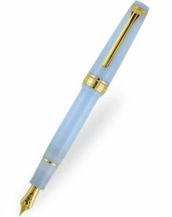 Pro Gear Slim Fountain Pen | Fairy Tale | Grateful Crane | Limited Edition -tool Sales sailor progear slim fairytale grateful crane light blue gold trim fountain pen