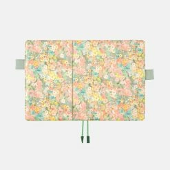 Hobonichi Techo A5 Cousin Cover | Liberty Fabrics: Hollyhocks Orange -tool Sales zoom 02 3d9b7b0d eb97 43eb 91b7 42ccd61281f6