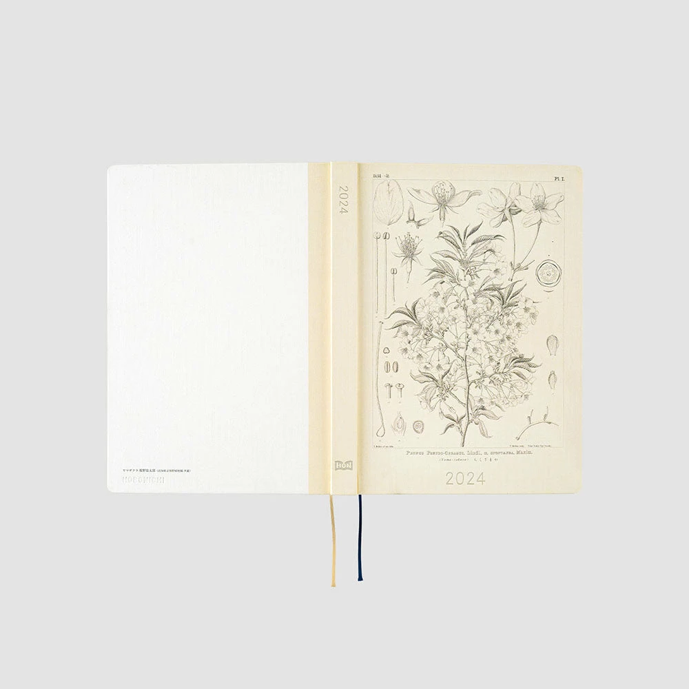 Hobonichi Techo 2024 A5 HON Planner | Tomitaro Makino: Yamazakura | English 3 Hobonichi Techo 2024 A5 HON Planner | Tomitaro Makino: Yamazakura | English - Image 3