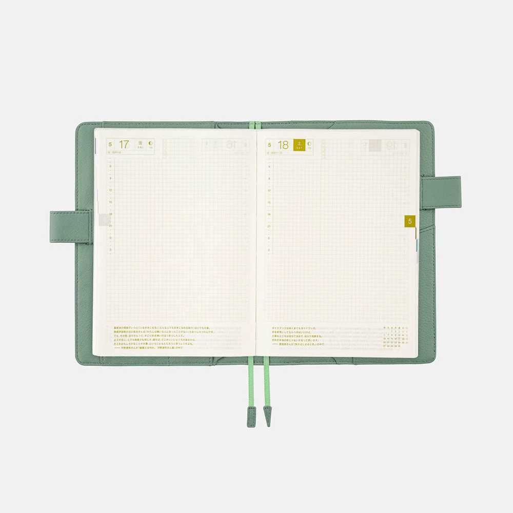 Hobonichi Techo A5 Cousin Cover | Leather: Water Green 9 Hobonichi Techo A5 Cousin Cover | Leather: Water Green - Image 9
